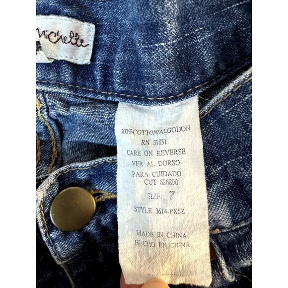 Vintage Embroidered My Michelle Jeans Bell Bottom 70s 80s 90s - Girls Size 7 - Picture 7 of 13